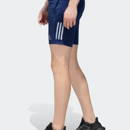 Adidas Blue Regular Fit Striped Sports Shorts image 3