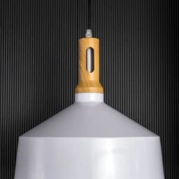 Whispering Homes Olov Wood Top Scandinavian Style Pendant Light - White and Wood-picture-20