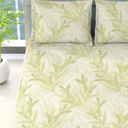 boutique living india Nature Bouquet 100% Cotton 300 TC Printed King Bedsheet with 2 Pillow Covers image 3