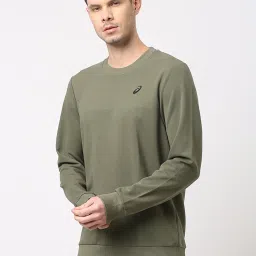Asics Mantle Green Regular Fit Sweatshirt image 3