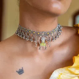 Shaya 92.5 Sterling Silver Maharaja Necklace for Women-image-63