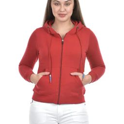 NUMERO UNO Red Fleece Regular Fit Hoodie-picture-23