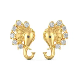 Joyalukkas 22k Lord Ganesh Gold Stud Earrings for Women-picture-29