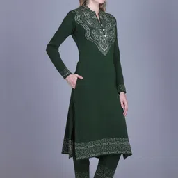 MONTREX Women Regular Kurta with Trousers & With Dupatta image 2