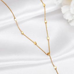 Zavya 925 Sterling Silver Gilded Square Serenity Gold Plated Necklace-picture-15