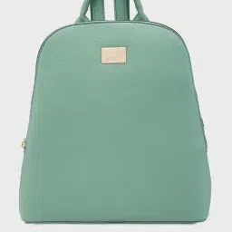 Caprese Green Faux Leather Medium Backpack-image-32