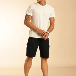 Thomas Scott Men Regular Fit Mid-Rise Cargo Shorts image 2