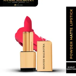 MyGlamm Manish Malhotra Powder Matte Lipstick Scarlet Seduction - 4 gm-image-26