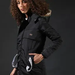 Campus Sutra Black Regular Fit Jacket image 4