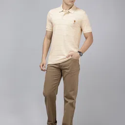 U.S. Polo Assn. Slim Fit Polo Collar Striped Pure Cotton T-shirt image 5