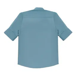 Cavio Boys Blue Cotton Blend Solid Shirt image 2
