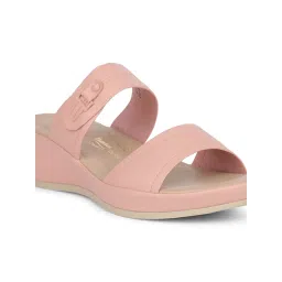 Bata Comfit Women's Pink Wedges Sandals image 5