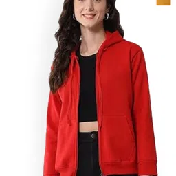 Funday Fashion Women Fleece Embroidered Jacket-image-60