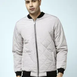 Byford By Pantaloons Silver Regular Fit Quilted Sports Jacket-image-0