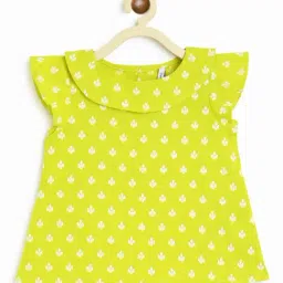 Campana Kids Lime Green Printed Top-image-8
