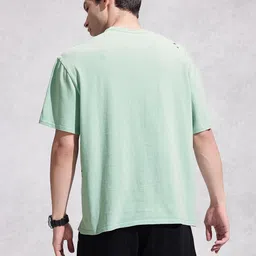 WROGN Typography Printed Drop-Shoulder Sleeves Pure Cotton Oversized T-shirt image 4