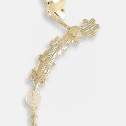 Sohi Gold Plated Designer Stone Party Ear Cuff Earrings image 4