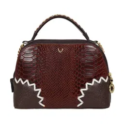 Hidesign Brown GINZA EOSS Animal Effect Small Leather Satchel image 4