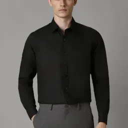 Louis Philippe Black Cotton Slim Fit Shirt-picture-26