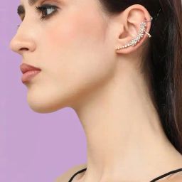 Sohi Gold Plated Designer Stone Party Ear Cuff Earrings-picture-18