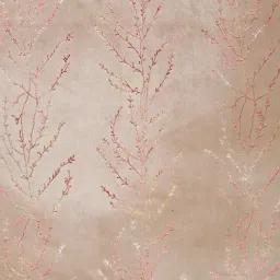 Cortina Beige Velvet Foil Blackout Door Curtains - Set of 2 (7 ft) image 3