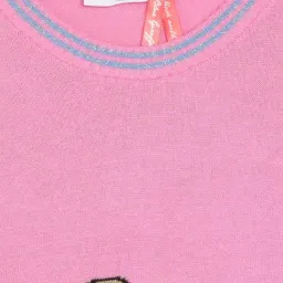 Blue Giraffe Pink 74% Nylon, 26% Acrylic Regular fit Self-Design Sweater image 3