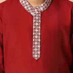 BAESD Boys Mandarin Collar Kurta With Pyjamas image 5