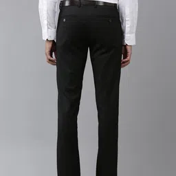 Arrow Men Checked Original Tapered Fit Formal Trousers image 3
