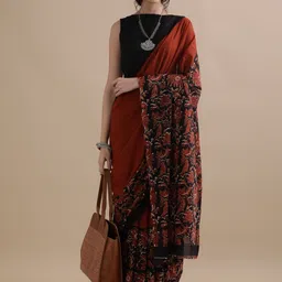 Moda Rapido Floral Printed Pure Cotton Ikat Saree-picture-38