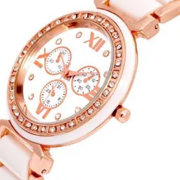 Miss Perfect Unisex Embellished Dial & Bracelet Style Straps Analogue Watch 164 image 2