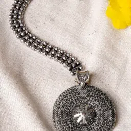 Teejh Miraya Silver Oxidized MaangTikka for Women-image-92