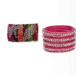 SOMIL Set Of 28 Stone-Studded Bangles-picture-20