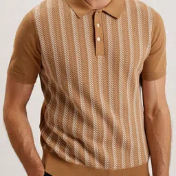 Ted Baker Men Striped Polo Collar T-shirt-picture-45