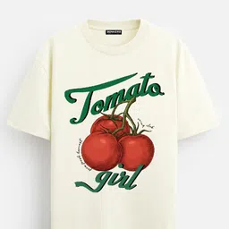 Bonkers Corner Oversized Tomato Printed Cotton T-Shirt-image-85