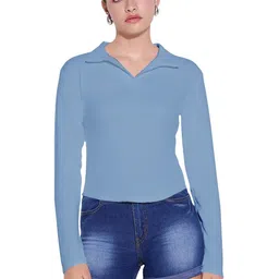 Maheshvi Women Shirt Collar Long Sleeves Casual Top-picture-32