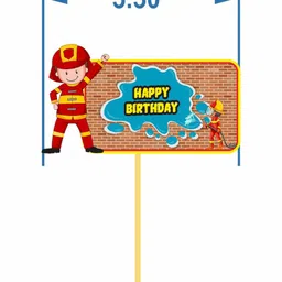 untumble Fire Man Theme Decor Pack Multicolour - Pack of 24 image 5