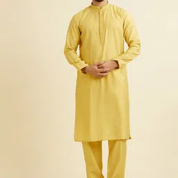 Manyavar Straight Kurta and Trousers with Embroidered Jacket image 5