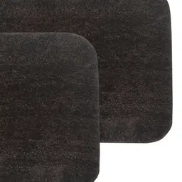 BIANCA Set Of 2 Brown Solid Anti-Slip Bath Rugs image 3