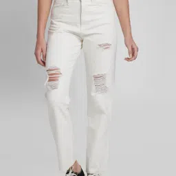 Spykar White Cotton High Rise Jeans-picture-16