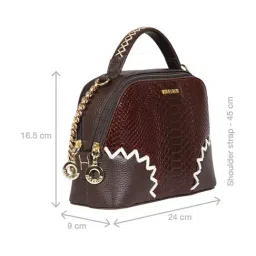 Hidesign Brown GINZA EOSS Animal Effect Small Leather Satchel image 3