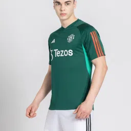 adidas Manchester United Green Slim Fit Football Training Jersey image 3