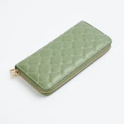 Ginger by Lifestyle Green Casual Synthetic Zip Around Wallet for Women image 3