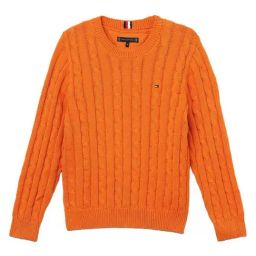 TOMMY HILFIGER Orange Thunder Solid Regular Fit Pullover-picture-26