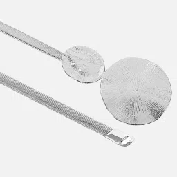 Kazo Silver Synthetic Waist Belt for Women image 3