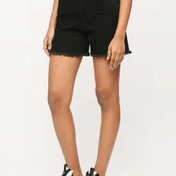 Pepe Jeans Black High Rise Shorts image 3