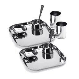 Sumeet Silver Stainless Steel Dinner Set-image-54