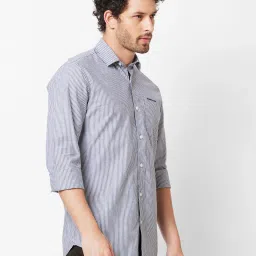 Kenneth Cole New York Grey Slim Fit Striped Shirt image 3