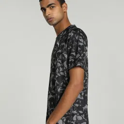 Puma FIT Ultrabreathe Black Regular Fit Printed Sports T-Shirt image 3