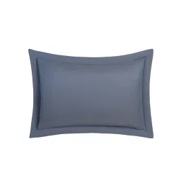 Maspar Textured Blue 300 Cotton Standard Pillow Sham Set image 3