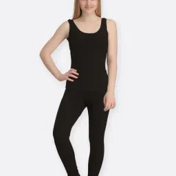 Kanvin Black Thermal Camisole With Tights-image-10